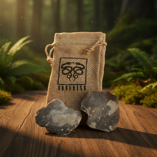 KonvoySG English Flint Stones & Tinder Jute Bag for Carbon Steel Striker | Bushcraft, Camping & Survival Fire Starting Kit