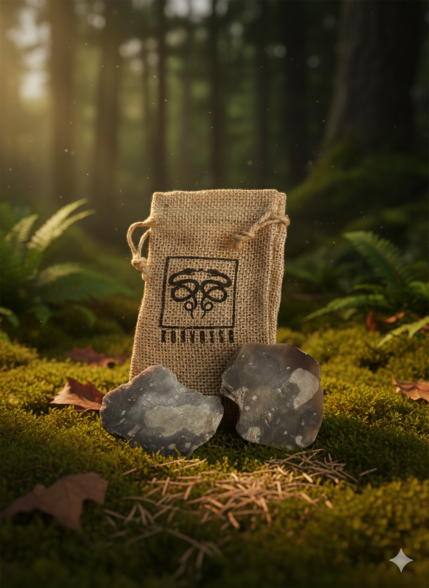 KonvoySG English Flint Stones & Tinder Jute Bag for Carbon Steel Striker | Bushcraft, Camping & Survival Fire Starting Kit