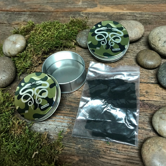 KonvoySG Heritage Tinder Kit | Dual Char Cloth  Metal Tins & Stamped Jute Bag - UK Only